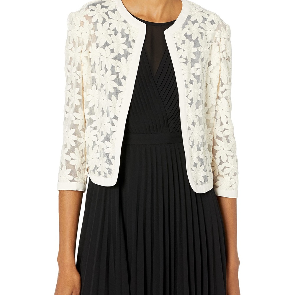 Elegant Cream Floral Women's Jacket blazer cardigan